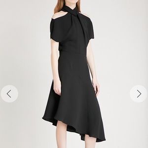 Reiss Black Crepe ‘Zinc’ midi dress sz 0- unworn🏠